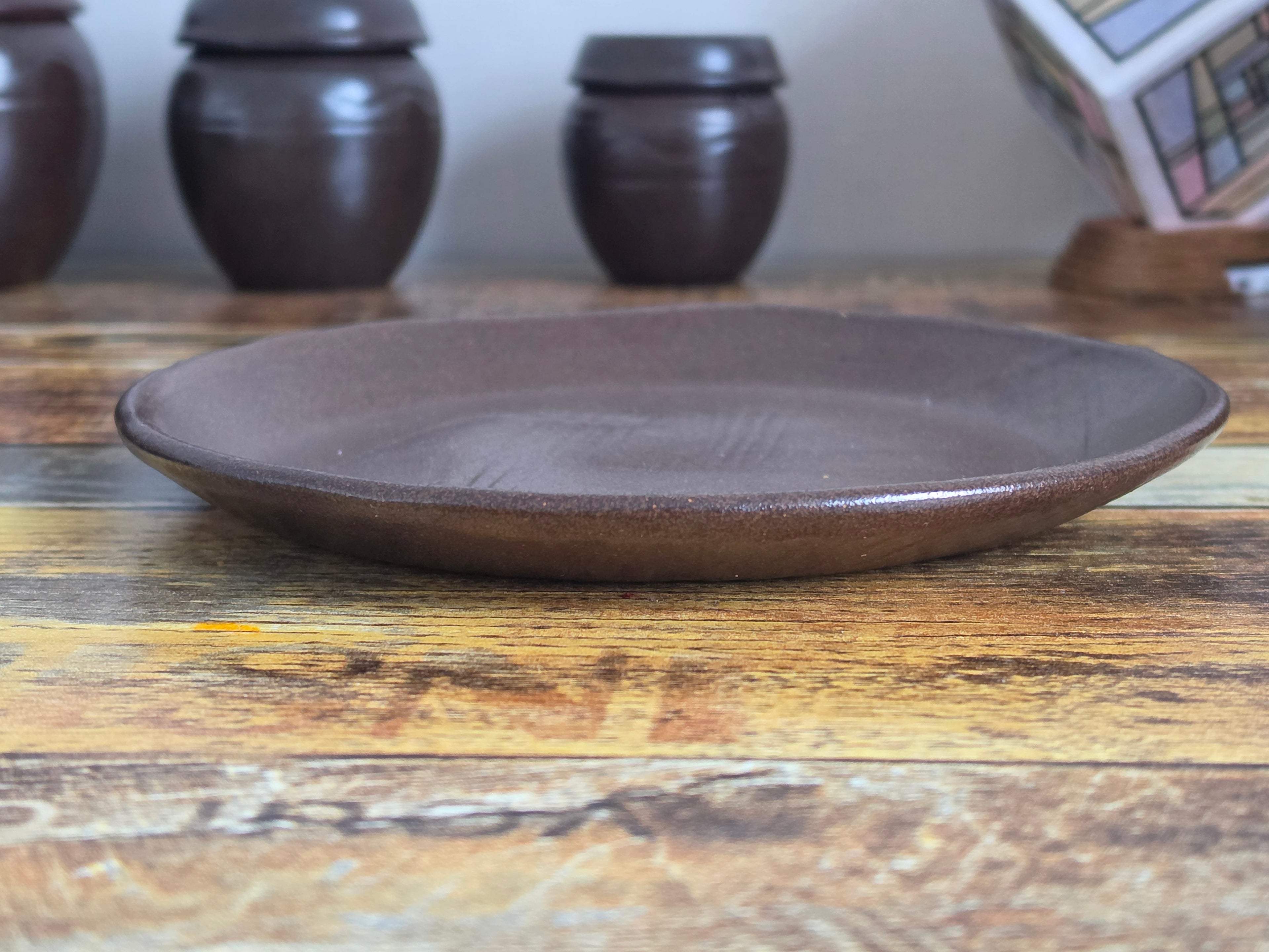 Traditional Onggi Dish — Handcrafted Korean Black Glazed Ceramic