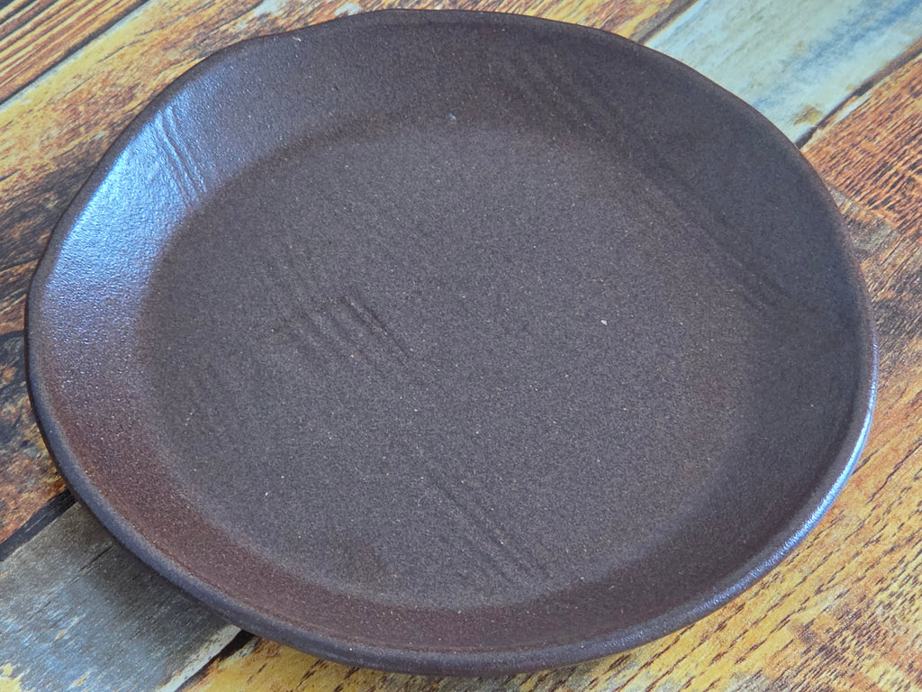 Traditional Onggi Dish — Handcrafted Korean Black Glazed Ceramic
