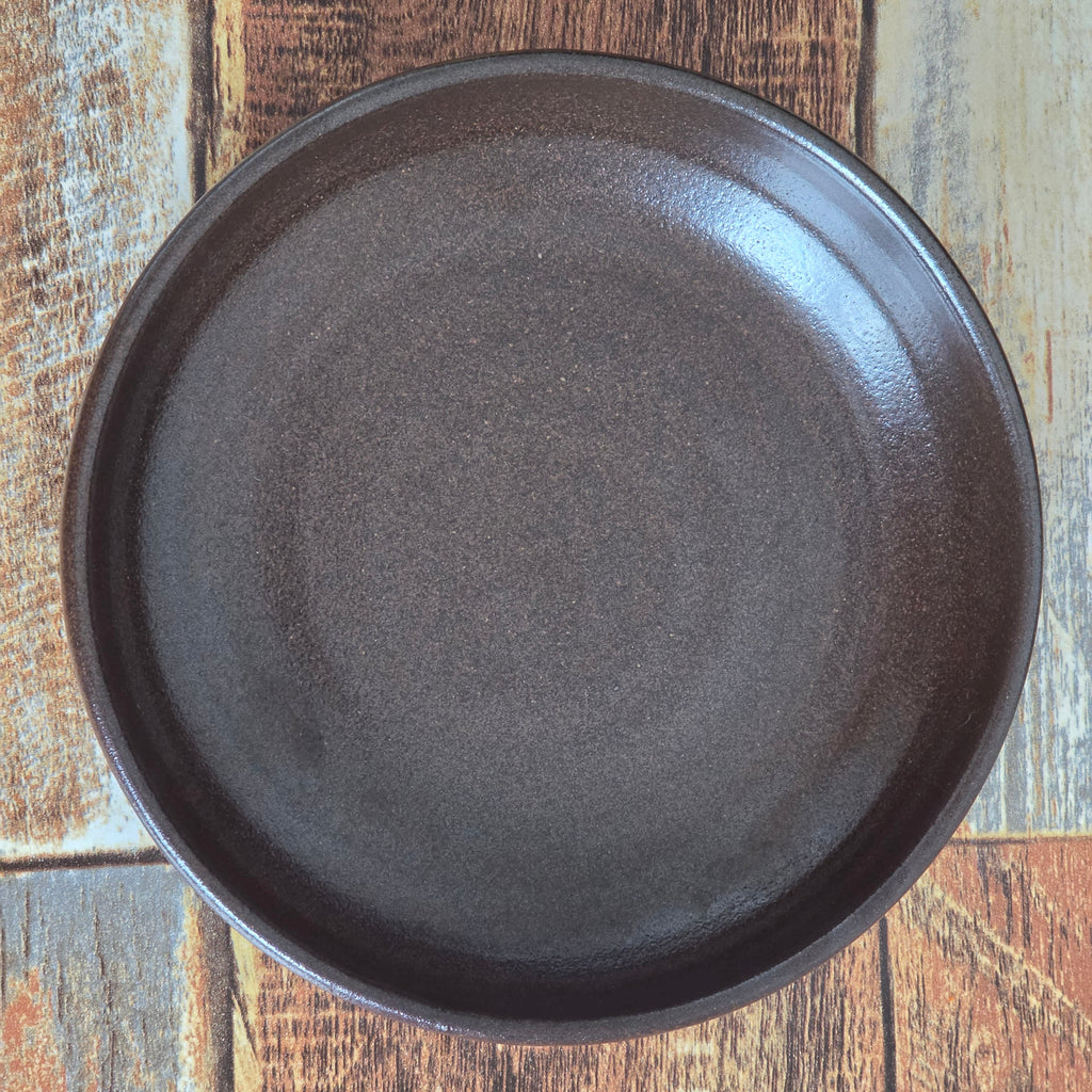 Korean Onggi Serving Plate — Traditional Handcrafted Earthenware