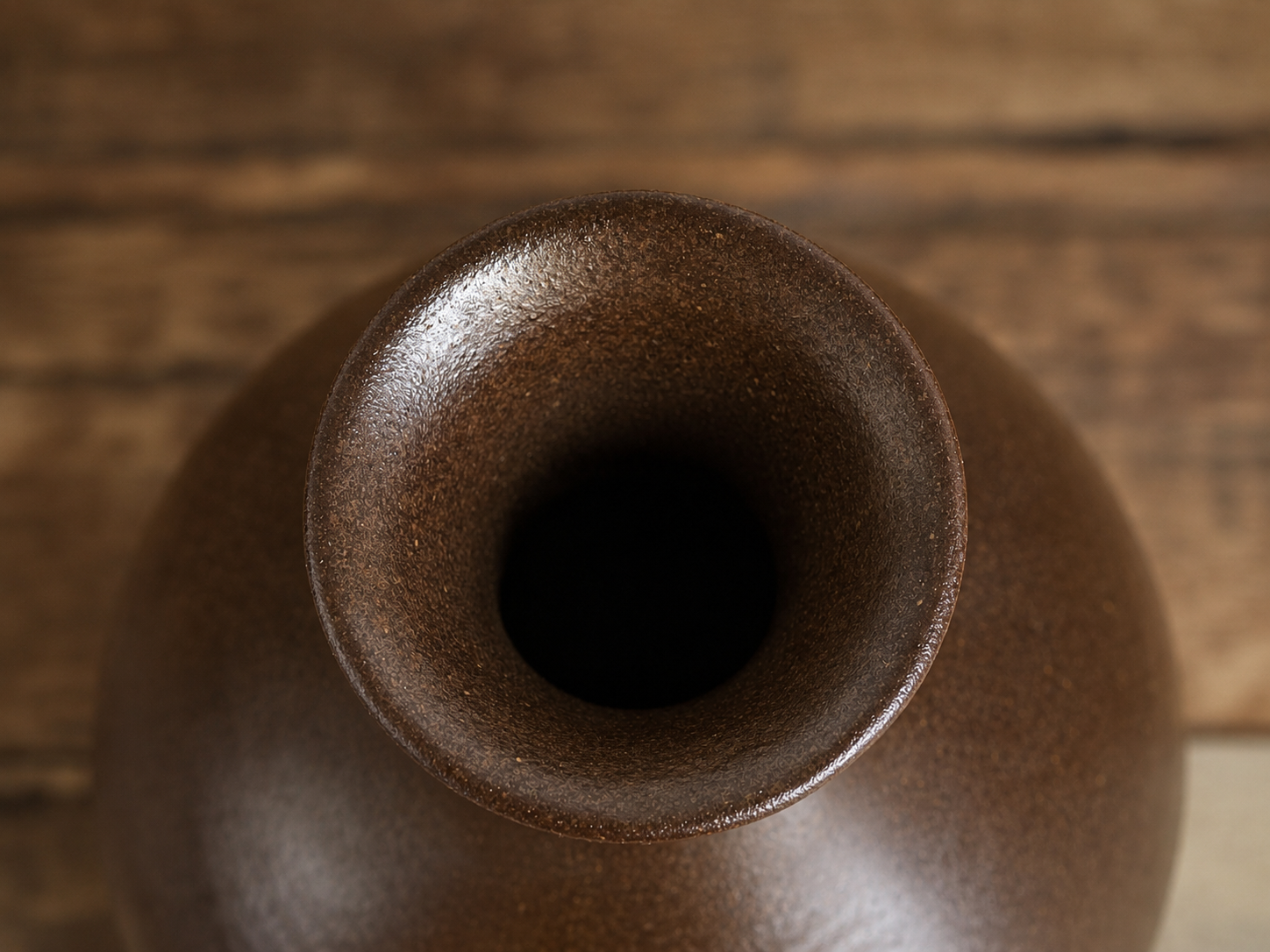 Traditional Korean Onggi Liquor Bottle — Handcrafted Earthenware Jug